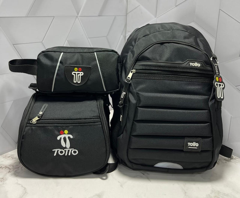 BOLSO TRIO MORRAL TOTTO NEGRO (REPLICA)