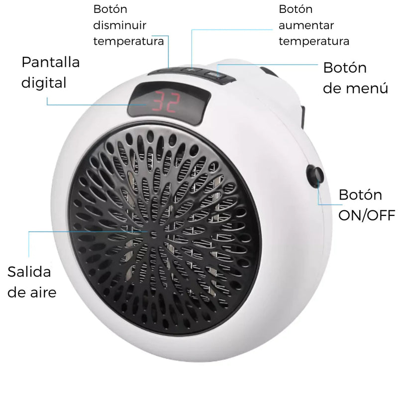 Calefactor Termocerámico Portátil HeatFan™