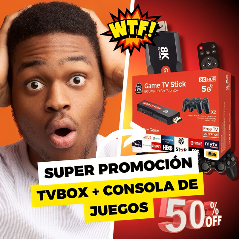 CONSOLA RETRO GAME STICK + TV BOX 8K